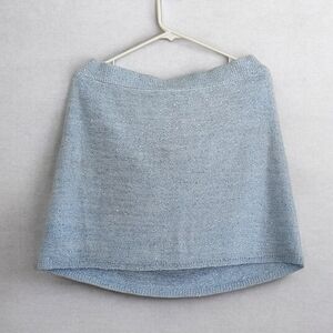 Wild Fable Sparkly Ice Blue Mini Skirt Sweater Knit Sequins Soft Stretchy Pastel